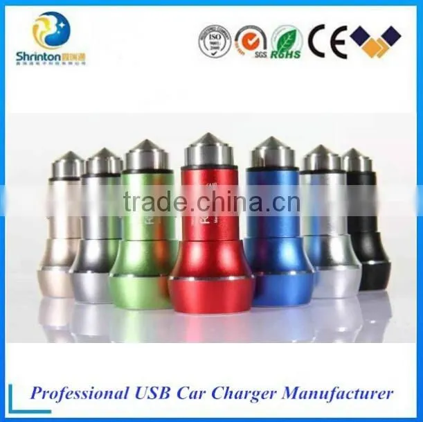 Original design 2 usb car charger for mobile phone and tablet high power 5V1A