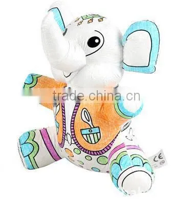 DIY plush horse/ painting toys/washable plush painting toy