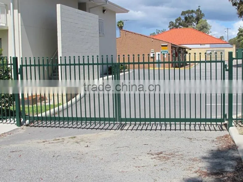 3 rails powder coated commercial black pool fence for sale