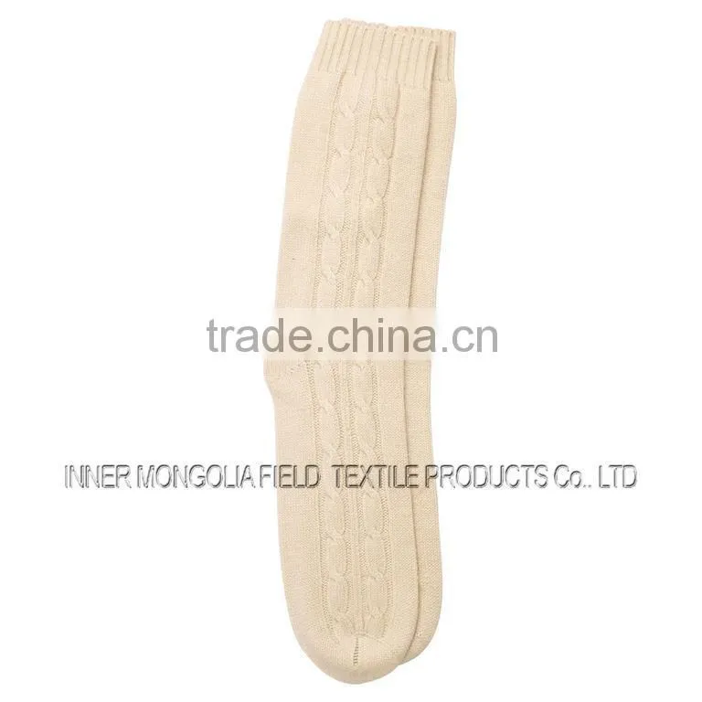 Cashmere Cable Knit Knee Socks Women