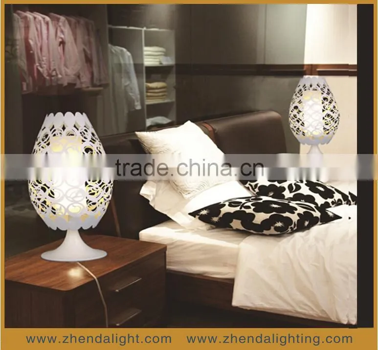 white color hollow out lamp shade hotel table lamp& bedside decoration lighting