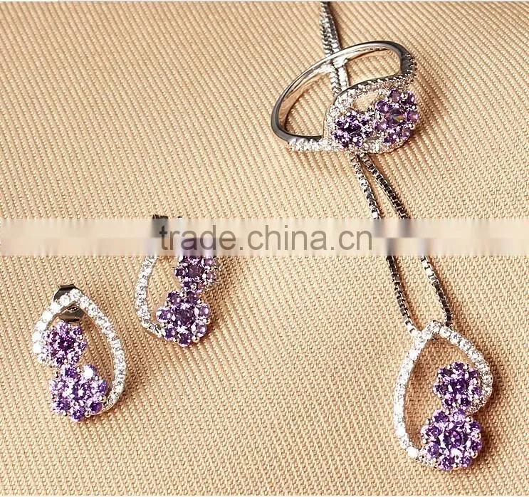 Alibaba new product cubic zirconia jewelry necklace set,unique jewelry set