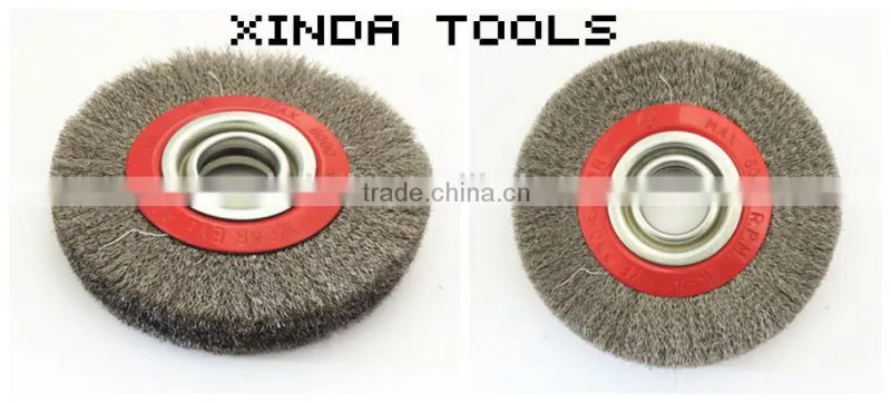 wheel wire cleaning brush for lead-acid battery deburring