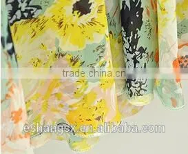 Ladies chiffon printed long summer dresses