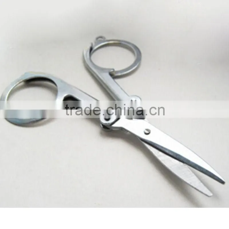 Diamond Spear Hot Sale Home Portable Folding Scissors Mini Folding Foldable Scissors Travel Scissor Color Silver