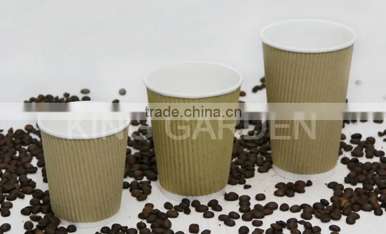 Brown Triple Wall Paper Coffee Cups with lids