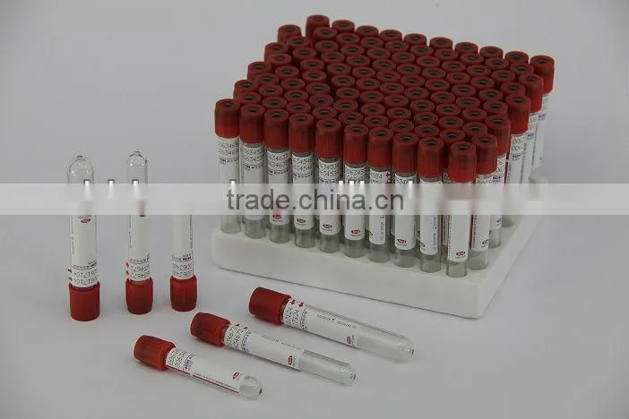 Disposable vacuum blood collection clot activator tube
