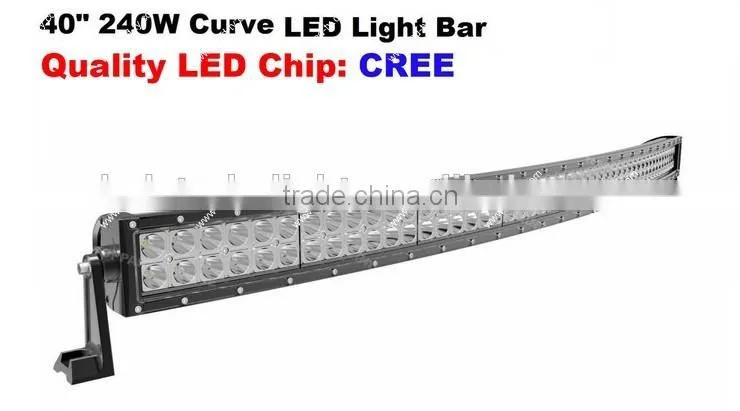 High lumens led offroad light bar, LED Highpower New Type,240W Curved Offroad led lightbar