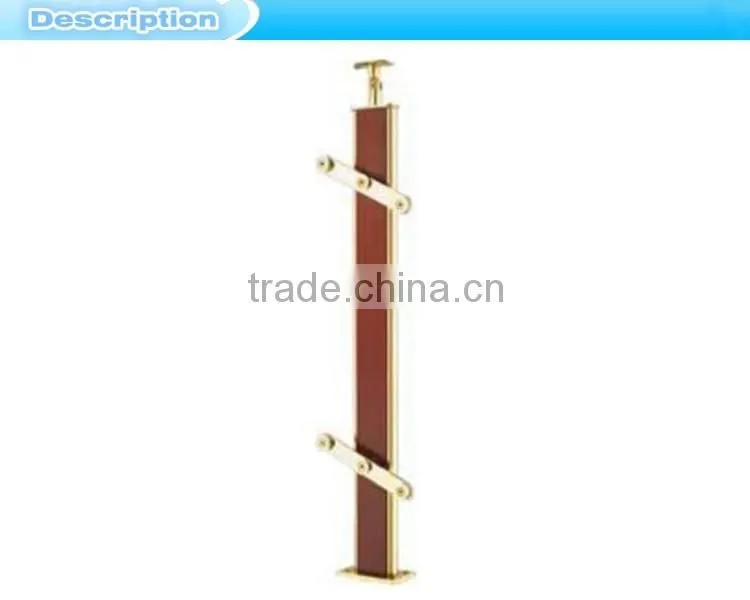 baluster stainless steel glass railing wood stair