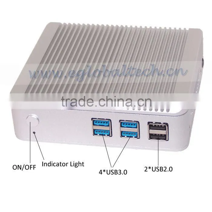 Remote Control Mini Computer with i3 CPU Haswell Design Fanless 12V DC IN 8GB RAM 32G MSATA Cheapest I3 PC