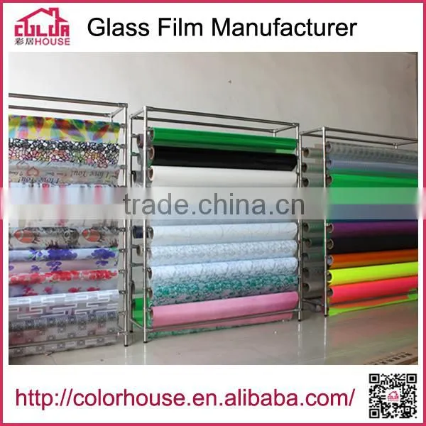 Eco-friendly decorative glass film self adhesive furniture film