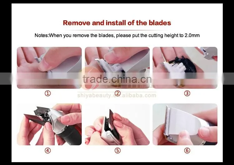 Professional Imported Men Cordless battery operate Ceramic Blade Rechargeable Hair Cutting Trimmer Barbering Clipper Machine