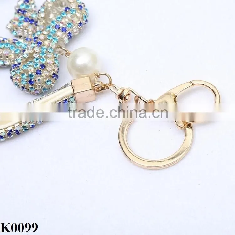Unisex high-grade keychain beauty gift wholesale bow hang pendant K0099