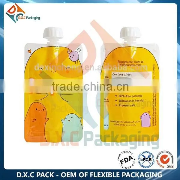 Custom Design Rice Paper Stand Up Pouch With Window