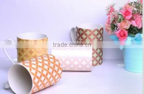cheap white porcelain mug with custom design