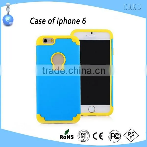 High quality for iphone 6 case pc+silicone case