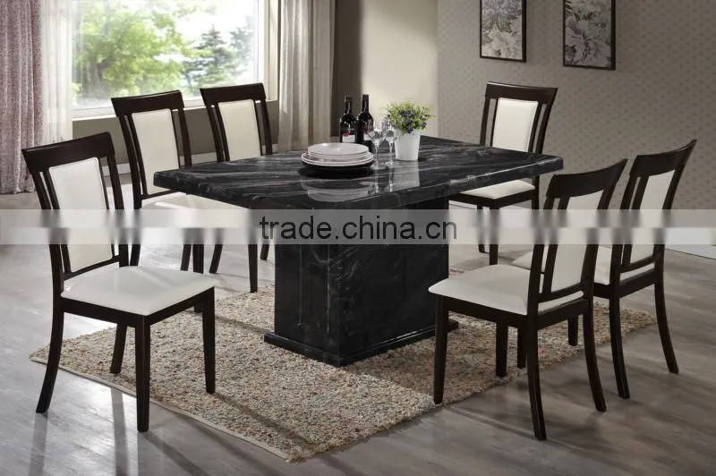 2016 Latest Stainless Marble Top Table Cushion Solid Wood Chair for Thailand