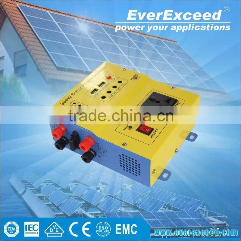 EverExceed solar generate electricity for home with Built-in Solar Controller