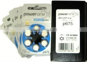 hearing aid battery power one zinc air hot sale 215 A10 A13 A675 A312