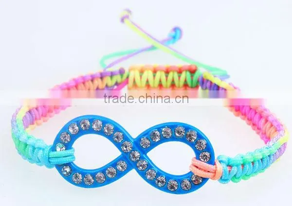 2016 Fashion Rope Bracelet Custom Multi Color Safe M Charm Bracelets