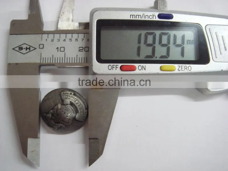 20mm special design doom shape metal alloy free sample button