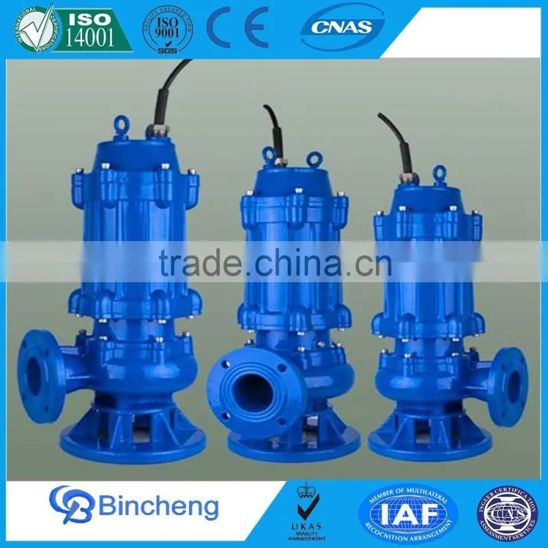 Submersible sewage pump for pool trash pump