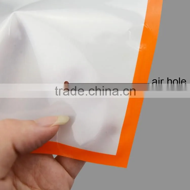 printing nylon pe plastic laminated header bag with zip