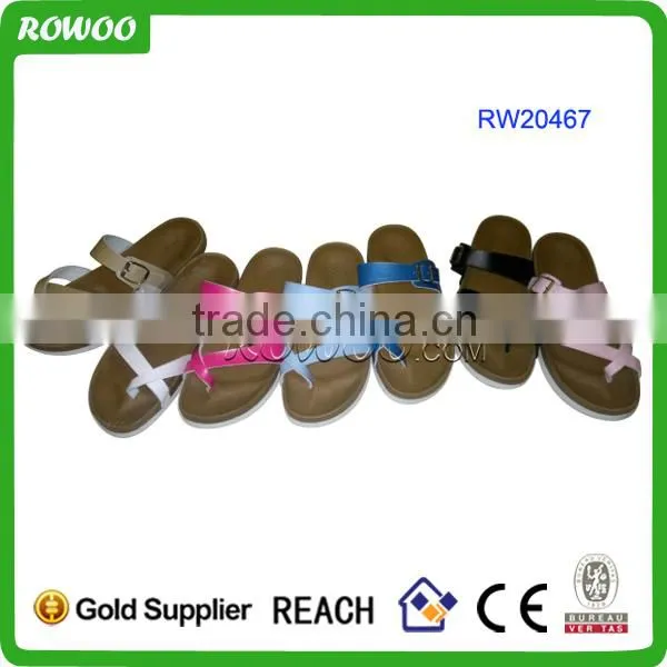 Fashion one brand and cheap price cork lady slippers