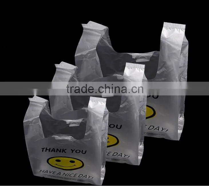 cheap recyclable smile plastic bag