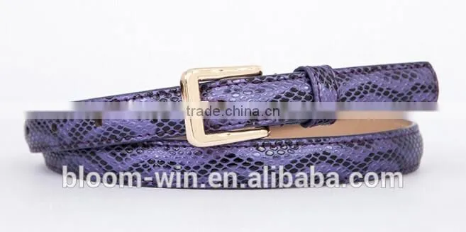Animal fashion belt snake PU belt for lady