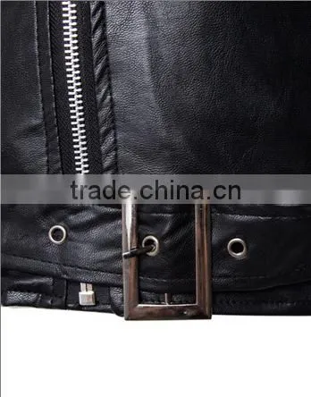 New fashion Men's jackets Short Slim Collar motorcycle leather jacket coat