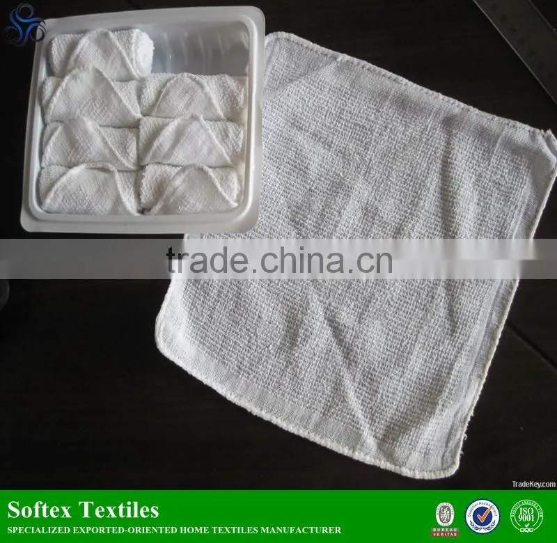 cotton disposable airplane washcloth hot towel