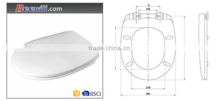 DIY bathroom enlongated slow down duroplast plastic decorative toilet seat