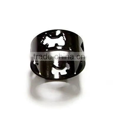Trendy cutout girl ring