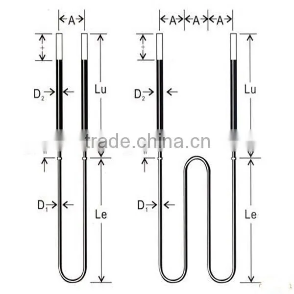 2016 hot sale high temperature super mosi2 heating elements