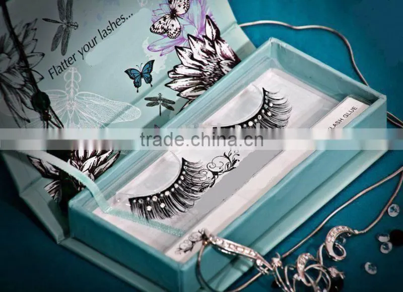 100% siberian luxury mink fur strip eyelashes