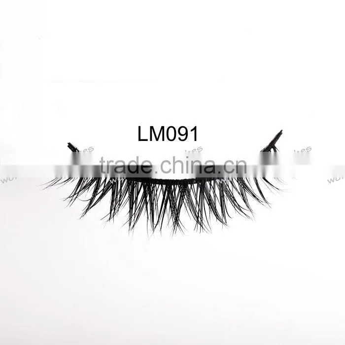 real mink false eyelash with private labeling siberian mink fur strip eyelash