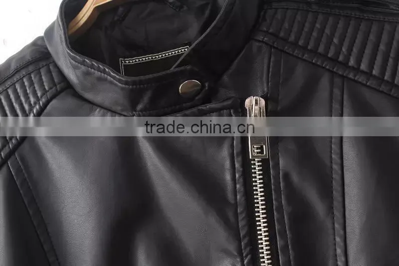 lovely jacket ,2014 china new design pu leather jacket for women