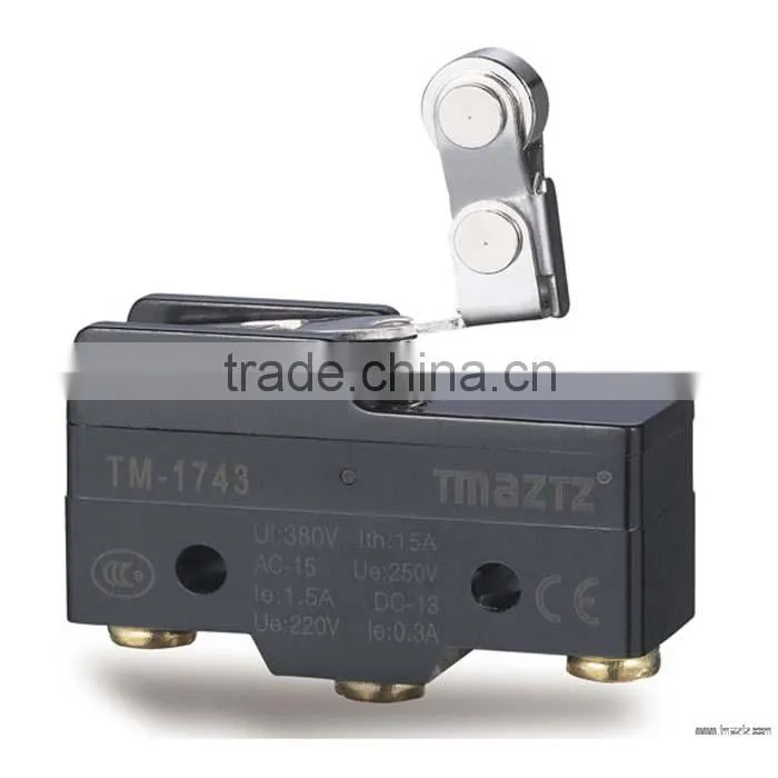 light touch limit switch black micro switch 250v 15a