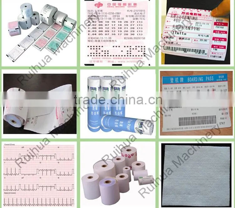 Auto Lift-up Loading Cash Register Roll Slitter Rewinder