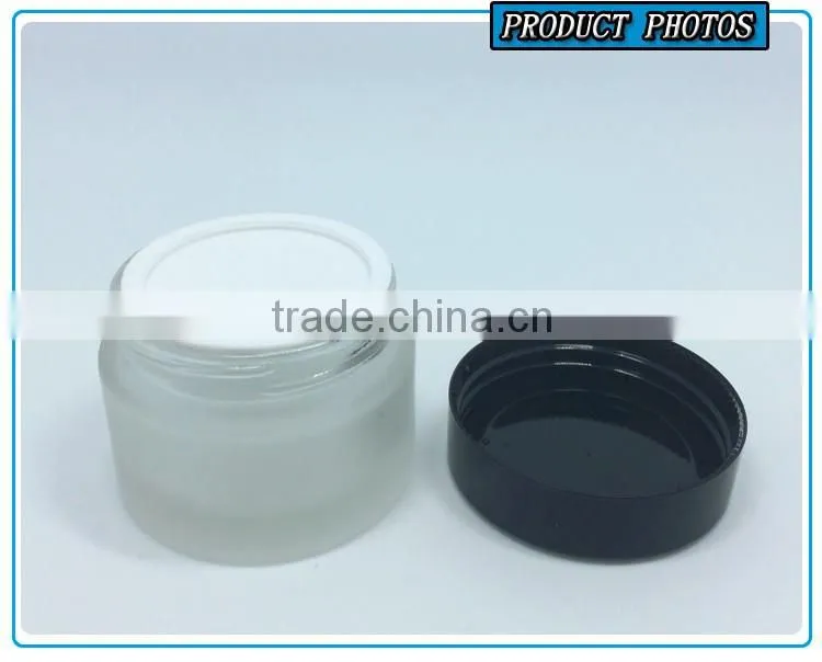 50ml 30ml 20ml cosmetic frosted glass cream jar