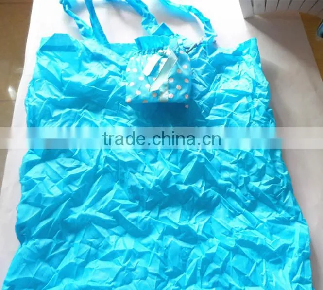 Cheap nylon reusable custom folding shopping bag wholesale