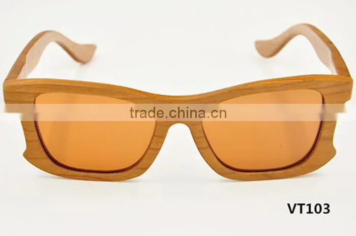 2016 new style classic retro UV400 mirror lens design bamboo wooden polarized sunglasses sun glasses