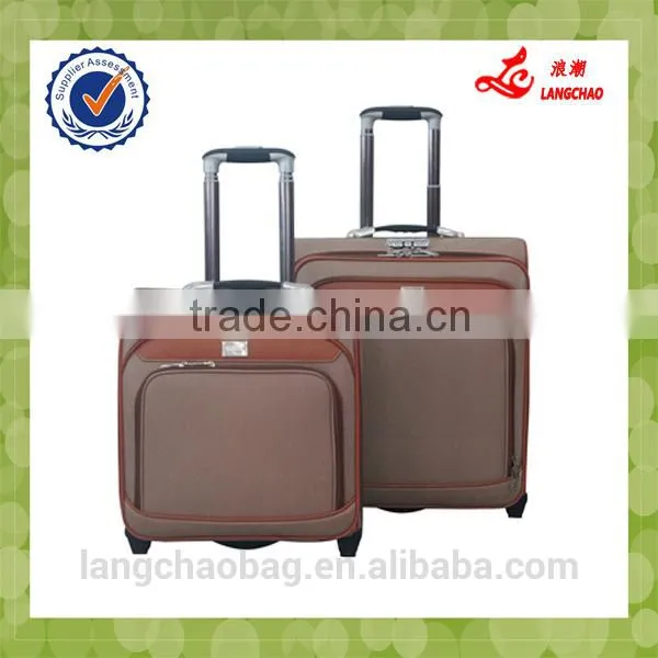 Business Type Light Weight High Quality Material Aluminum Push Trolley Popular Design Boarding Luggage Bag