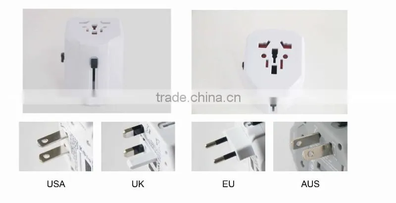 Smart 5V 2500mA Universal Travel Adapters with Dual USB ports