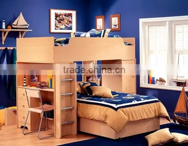 easy cleaning double wooden bed