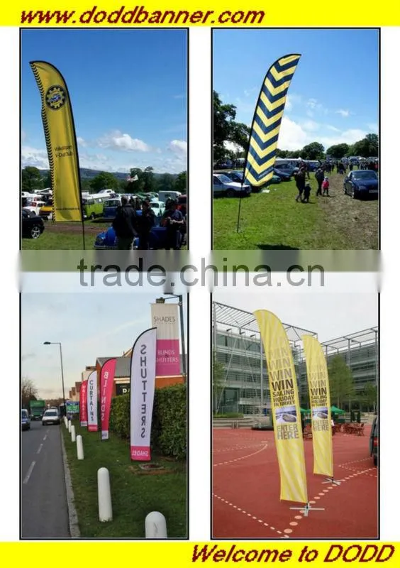 Feather flags with pole and base