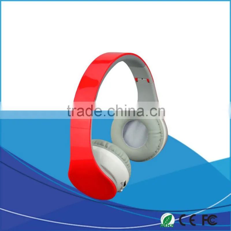 Novel Foldable Blue tooth Head set Wireless with FM Radio and TF Card Slot 40mm Driver