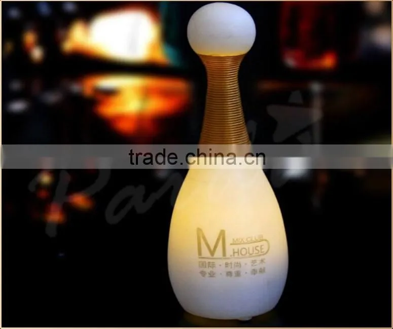Bowling and perfume bottle shape table led lamp table
