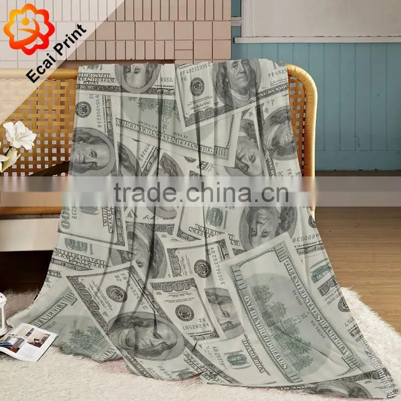 2016 best custom sublimated polyester blanket
